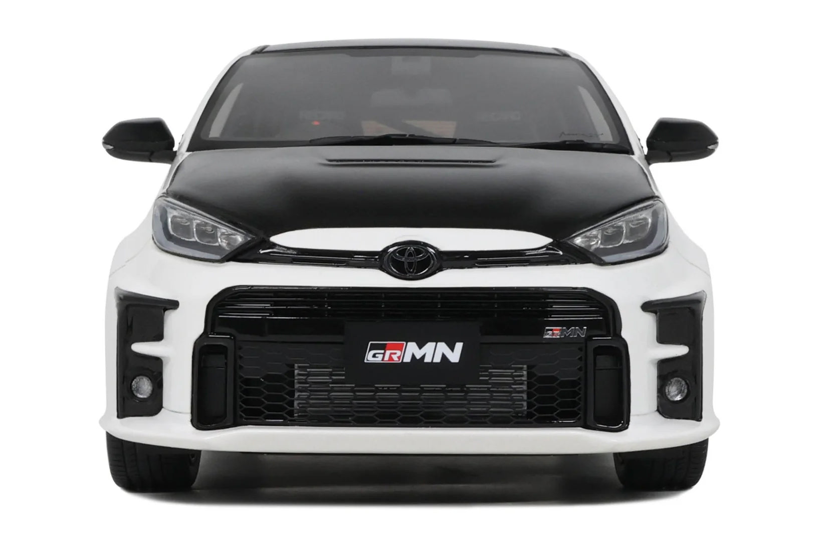 2022 Toyota GRMN Yaris RHD (Right Hand Drive) Platinum White Pearl with Black Hood and Top Limited Edition to 999 pieces Worldwide 1/18 Model Car by Otto Mobile