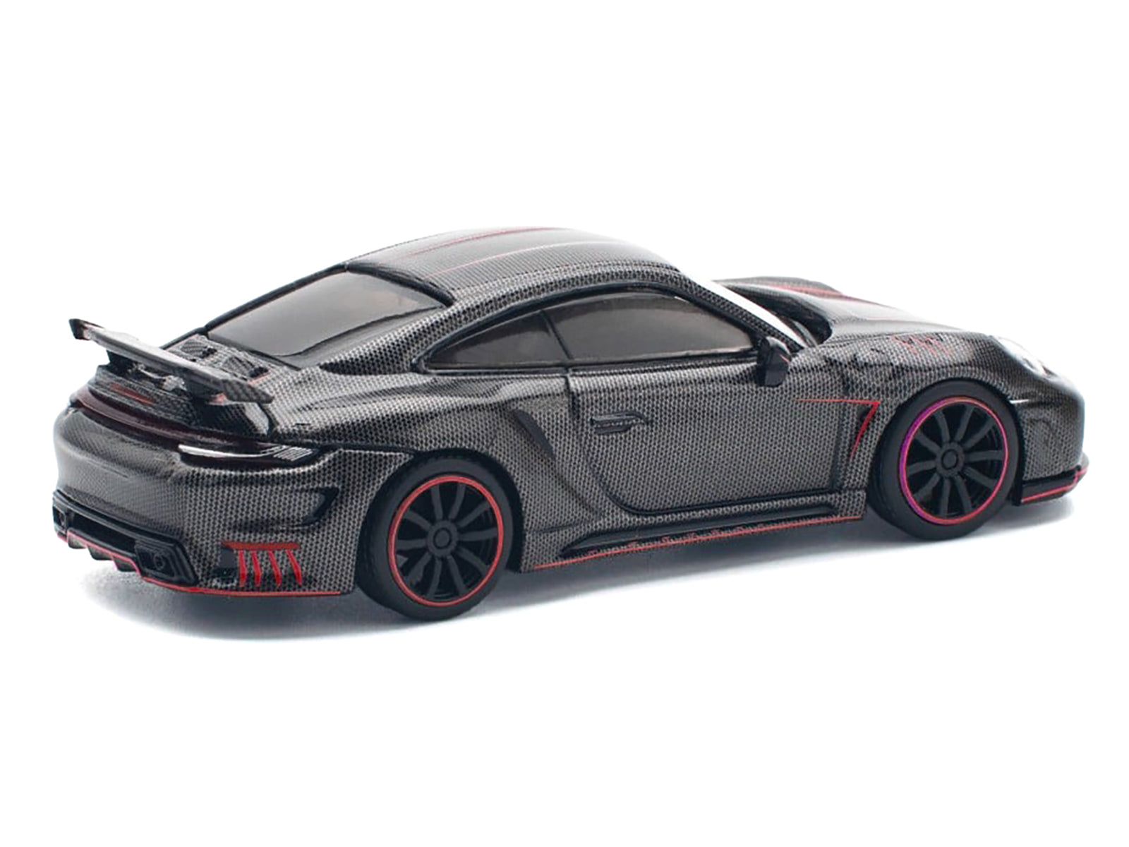 992 Stinger GTR Carbon Edition with Red Accents 1/64 Diecast Model Car by Pop Race