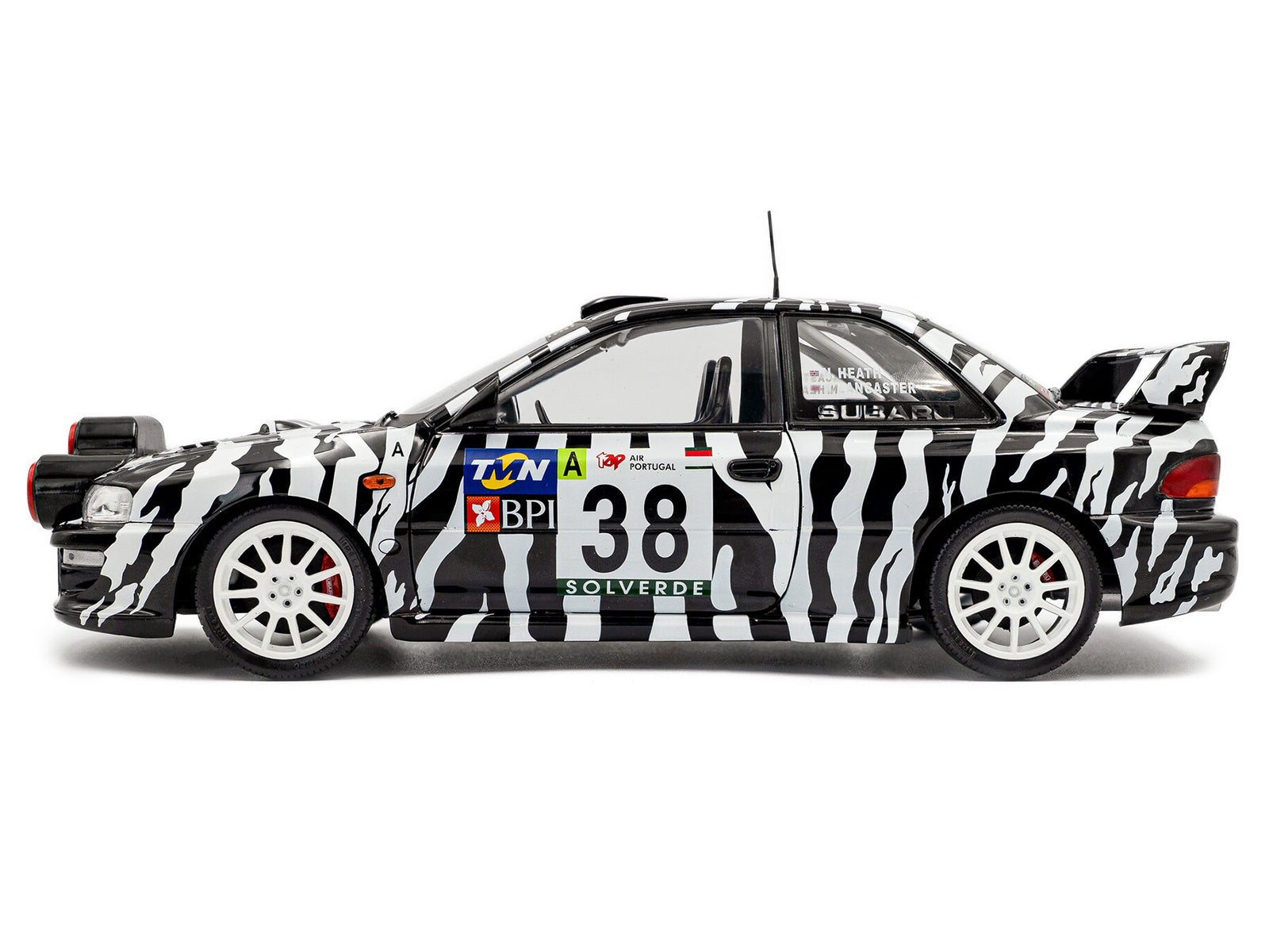 Subaru Impreza S5 WRC99 #38 Nigel Heath - Steve Lancaster "Rallye de Portugal" (2001) "Competition" Series 1/18 Diecast Model Car by Solido
