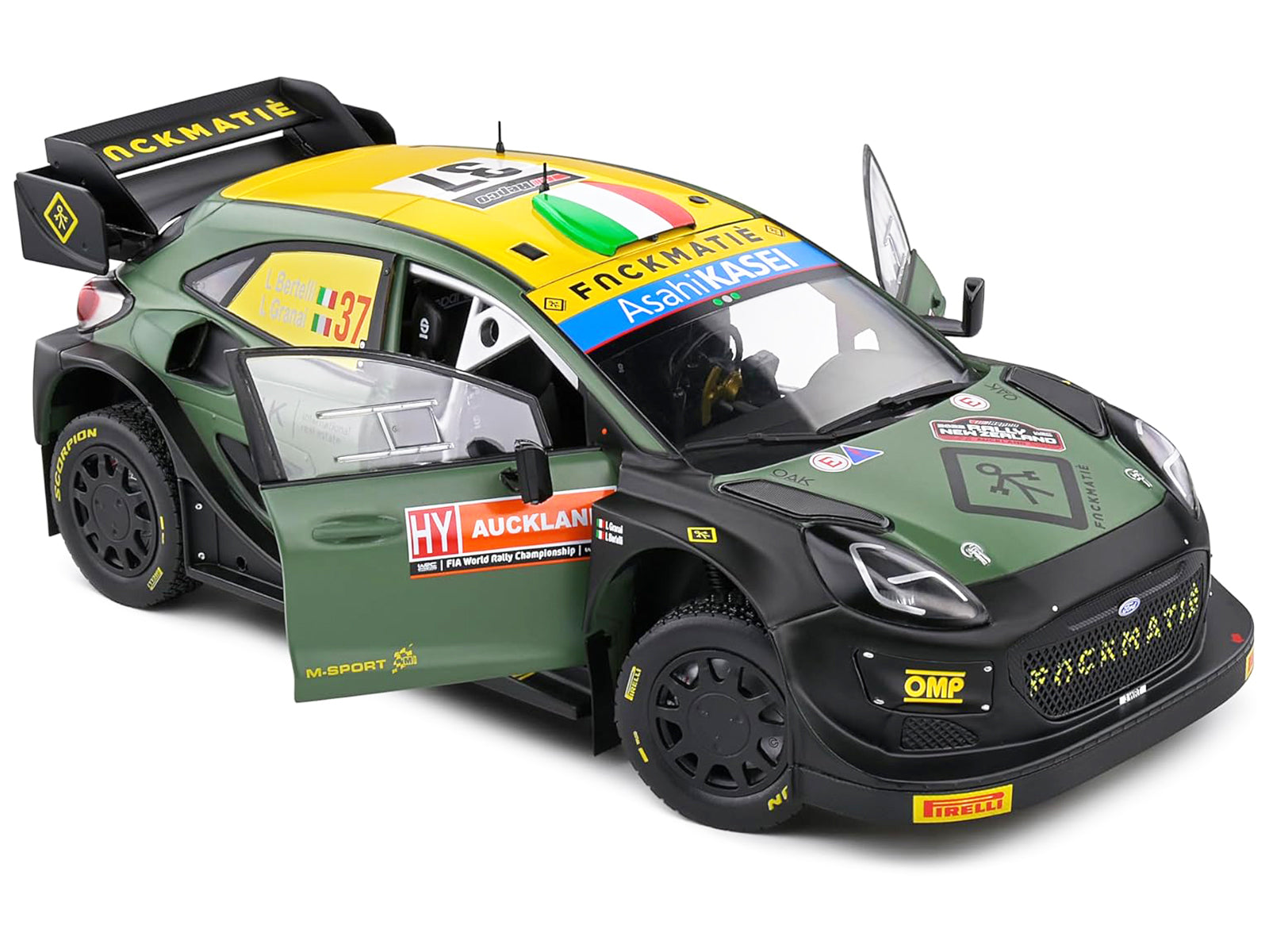 Ford Puma Rally1 Hybrid #37 Lorenzo Bertelli - Lorenzo Granai "Rally New Zealand" (2022) "Competition" Series 1/18 Diecast Model Car by Solido