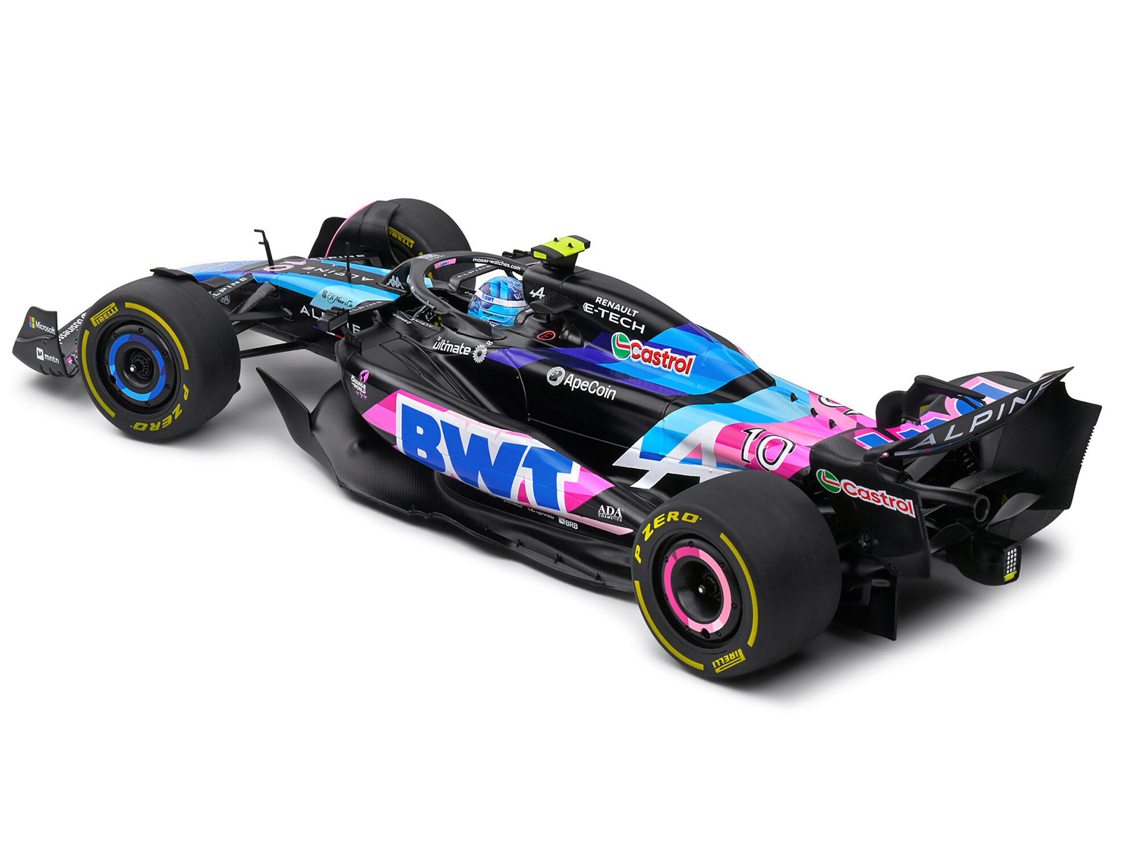 Alpine A524 #10 Pierre Gasly "BWT" Formula One F1 Monaco GP (2024) "Competition" Series 1/18 Diecast Model Car by Solido