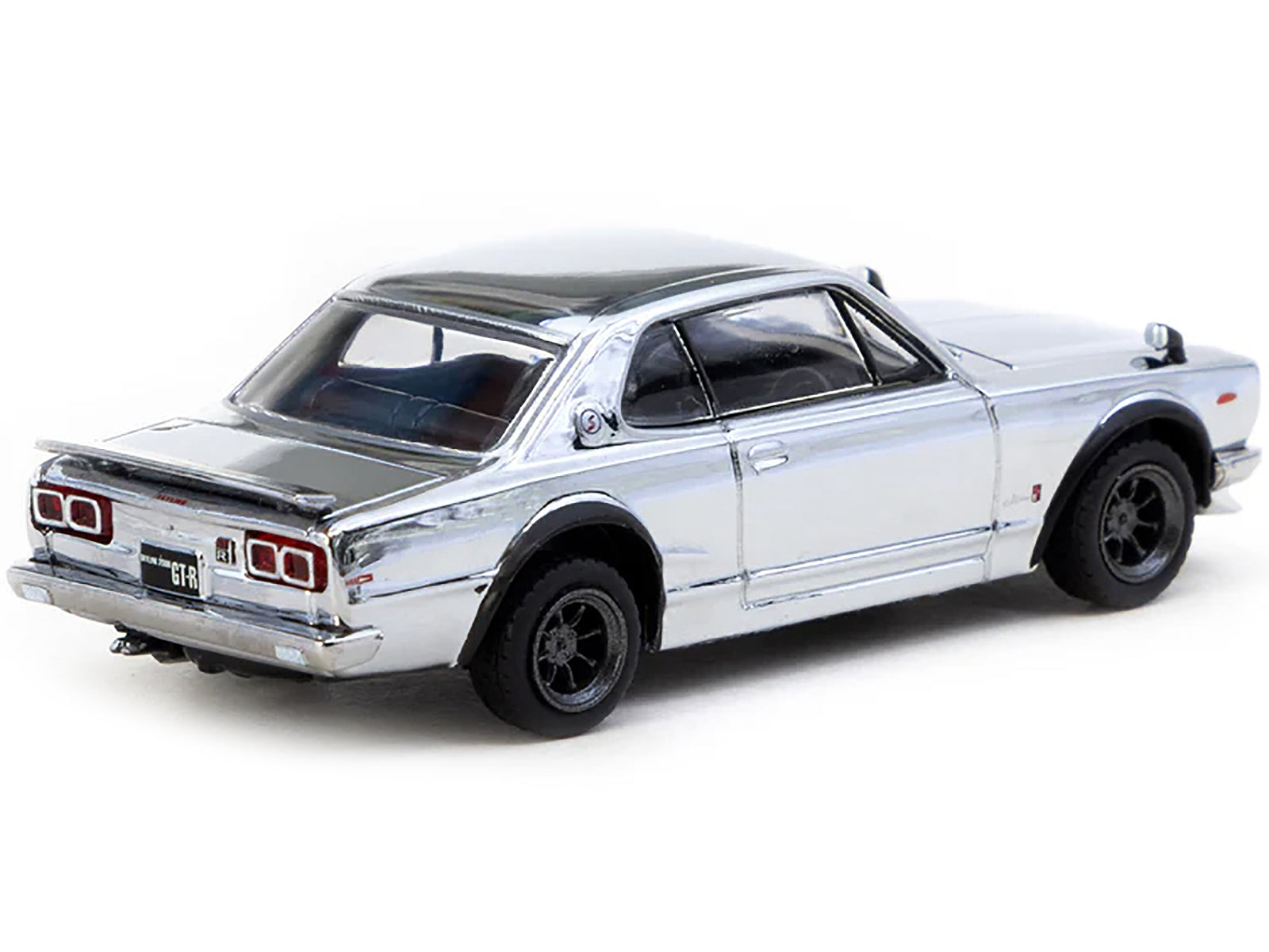 Nissan Skyline HT 2000GT-R RHD (Right Hand Drive) Silver Chrome "Japan Special Edition" "Global64" Series 1/64 Diecast Model Car by Tarmac Works