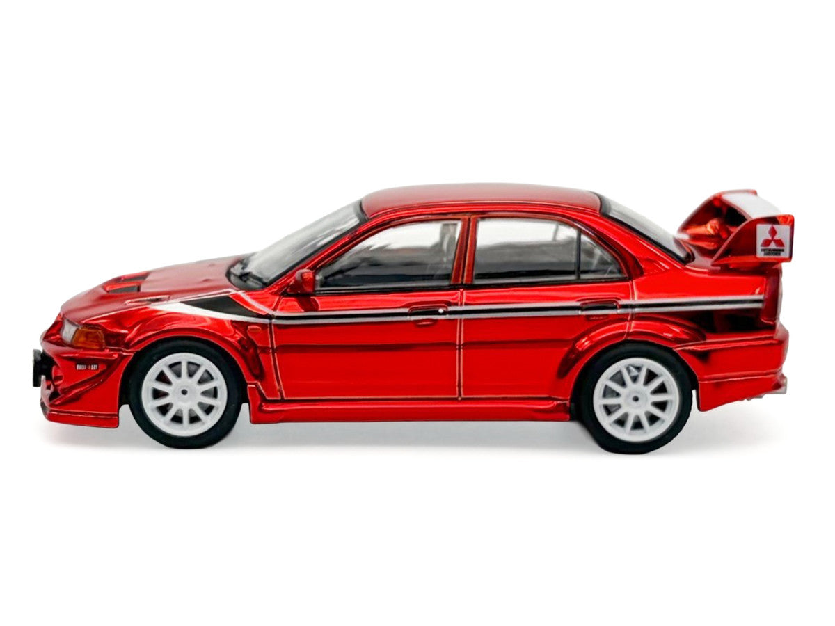 Mitsubishi Lancer Evolution VI RHD (Right Hand Drive) "Tommi Makinen Edition" Red Chrome "Hobby Expo China 2026" 1/64 Diecast Model Car by Works Model