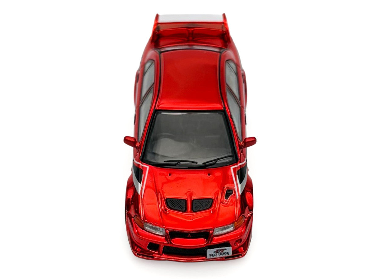 Mitsubishi Lancer Evolution VI RHD (Right Hand Drive) "Tommi Makinen Edition" Red Chrome "Hobby Expo China 2026" 1/64 Diecast Model Car by Works Model