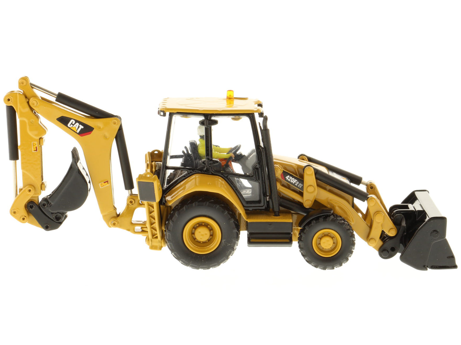 CAT Caterpillar 420F2 IT Backhoe Loader with Operator "High Line Series" 1/50 Diecast Model by Diecast Masters