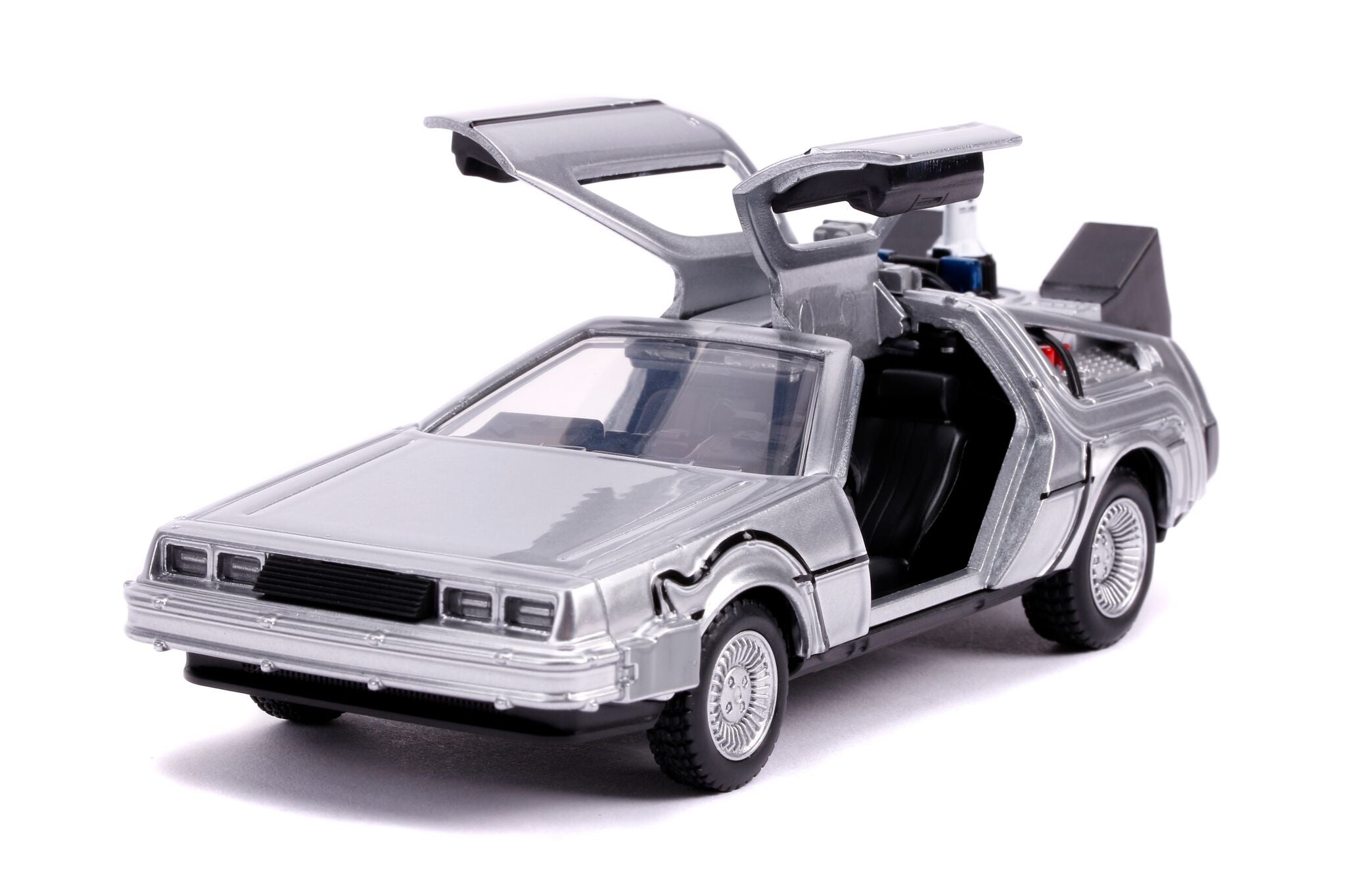 DeLorean DMC (Time Machine) Silver "Back to the Future Part II" (1989) Movie "Hollywood Rides" Series 1/32 Diecast Model Car by Jada