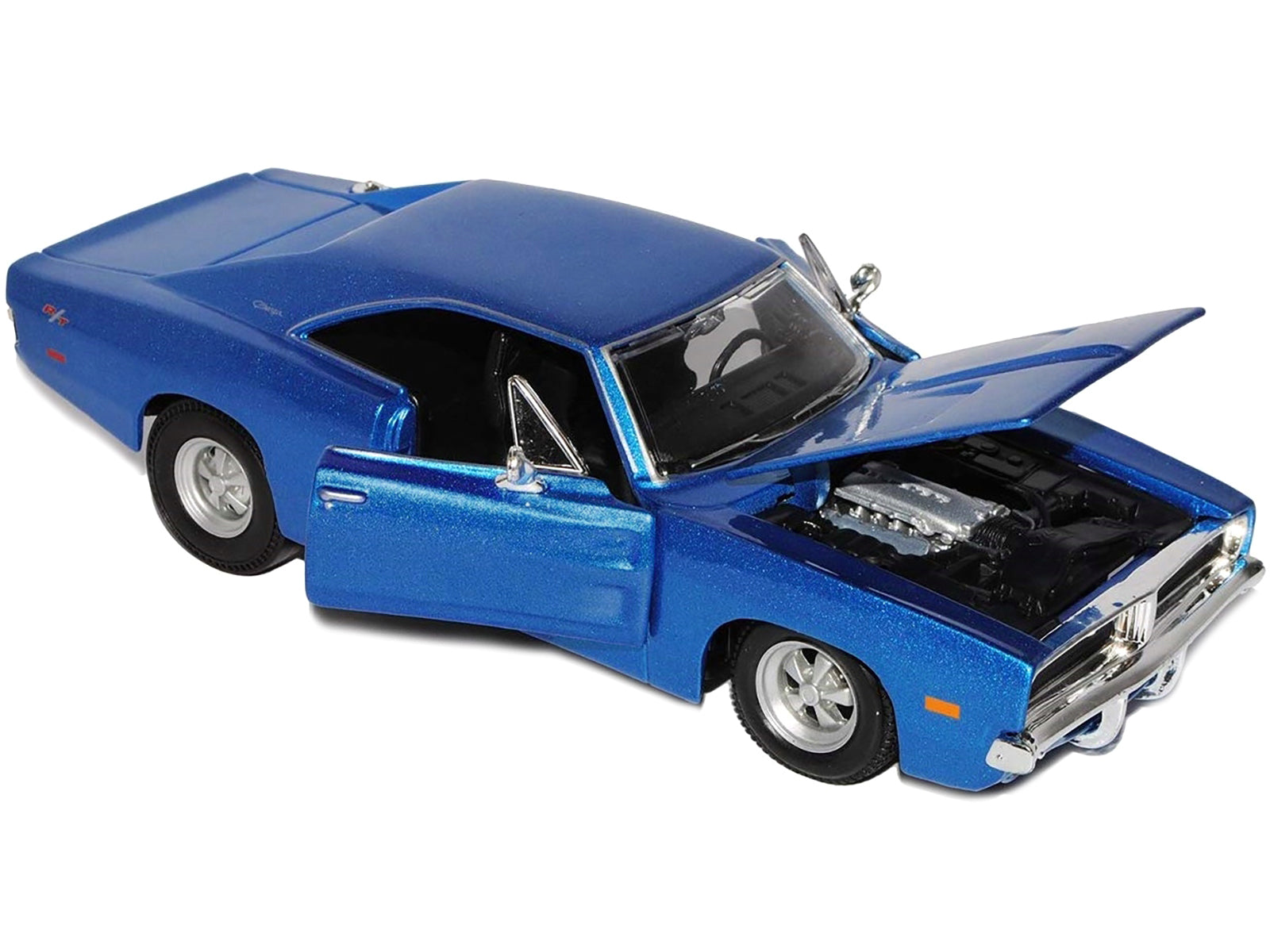 1969 Dodge Charger R/T Hemi Blue 1/25 Diecast Model Car by Maisto