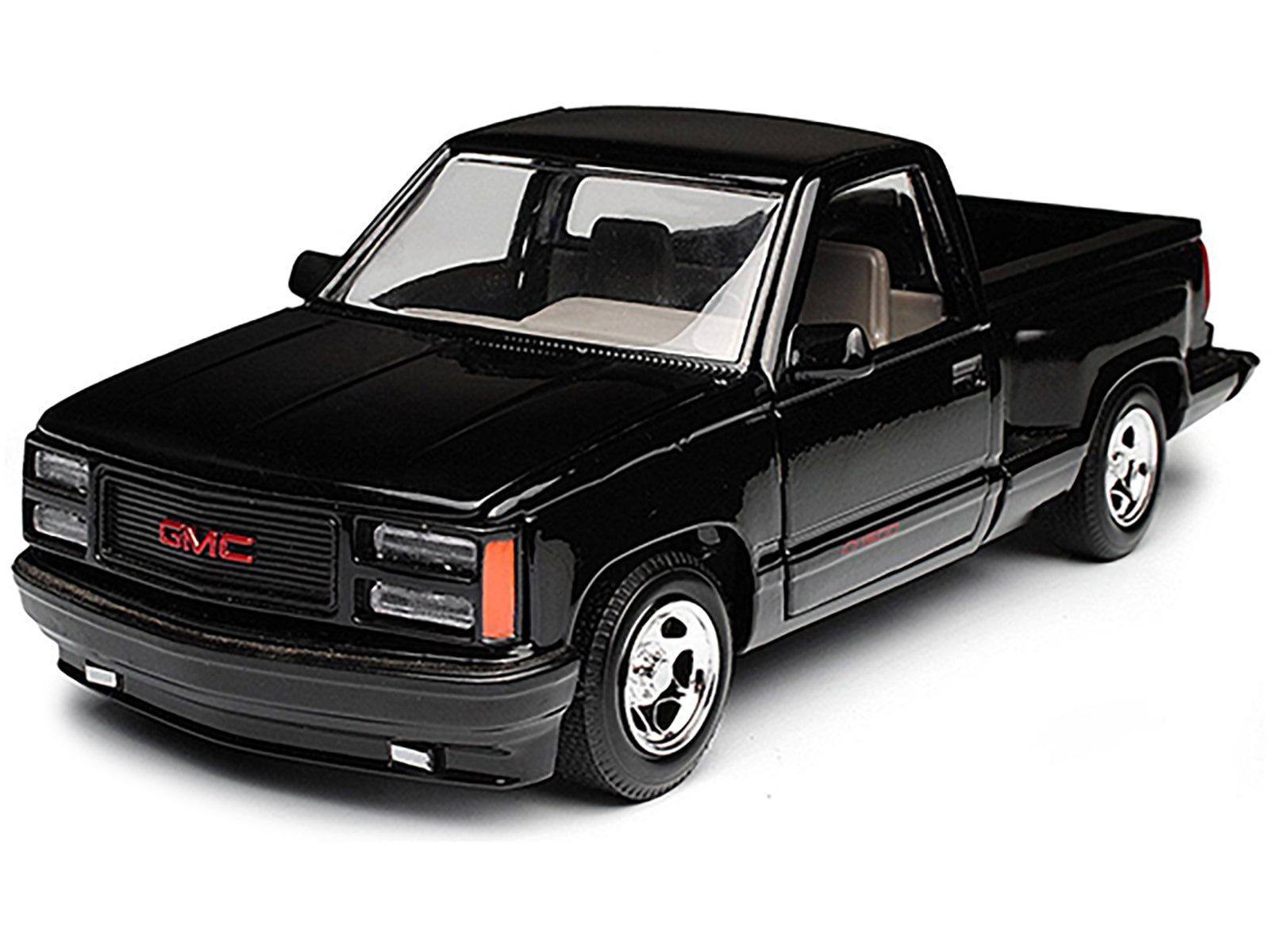1992 GMC Sierra GT Black Pickup Truck 1/24 Diecast Model by Motormax