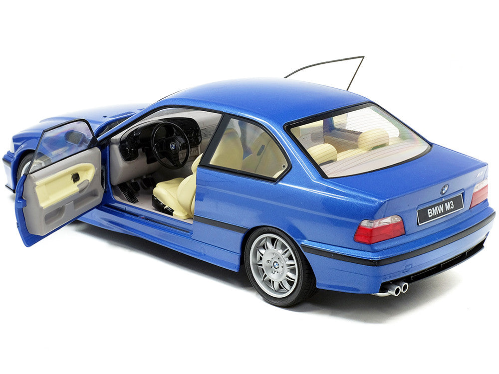 1994 BMW E36 M3 Blue Estoril Metallic 1/18 Diecast Model Car by Solido